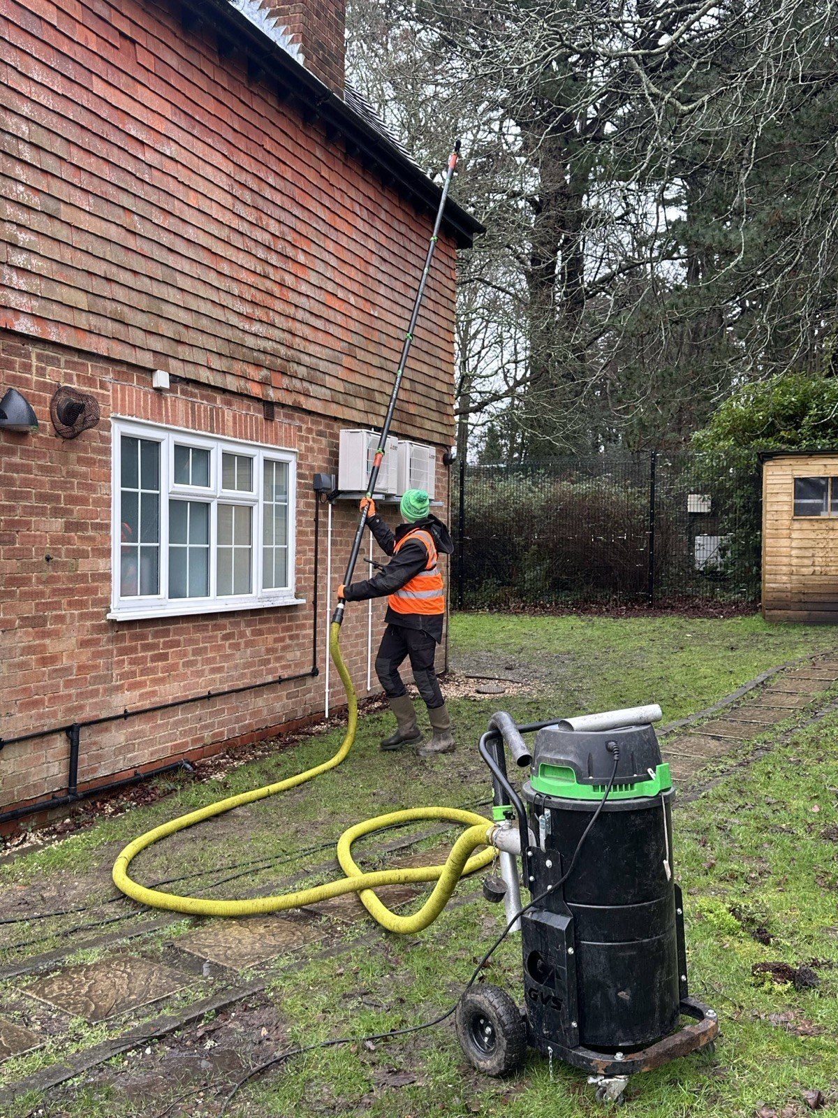 Vacuum gutter cleaning in Llanelli