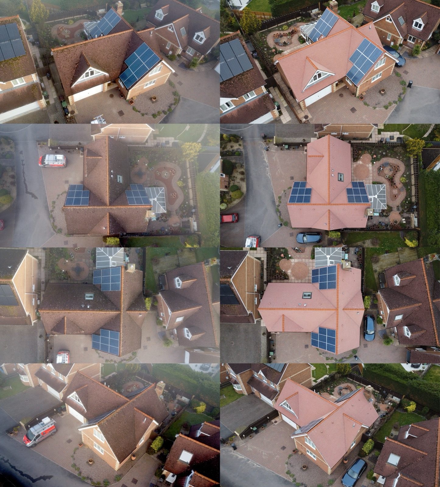Steam roof cleaning on tile